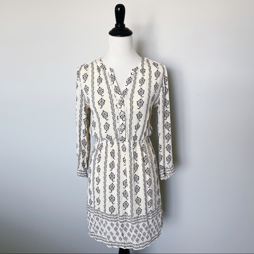 NWOT Loft Boho Gauzy Blouson Dress with Eyelet Trim